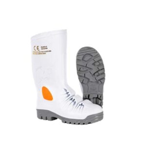 Stimela Xp Gumboot Metal Free White Grey (Composite Toe + Midsole + Metatarsal)
