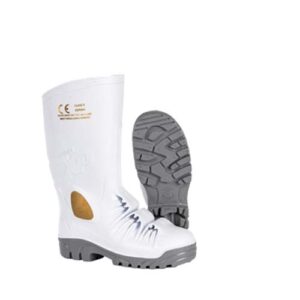 Stimela Xp Gumboot White Grey (Steel Toe + Metatarsal)