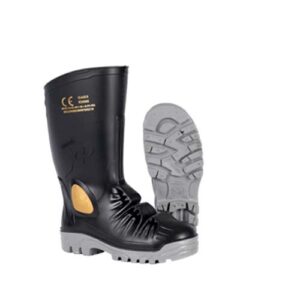 Stimela Xp Gumboot Black Grey (Steel Toe + Metatarsal)